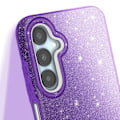 Pikkukuva 4 / 5: Glitterkuori Samsung Galaxy A25 Iskunkestävä Kiiltävä Violetti Lila