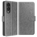 Miniatyrbillede 1 af 5: Etui til Samsung Galaxy S25 Edge Klap Tegnebog og Videostativ Grå Grå