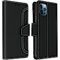 Miniatyrbillede 1 af 4: AVIZAR iPhone 12/12 Pro Cover - Folio Wallet Stand Function Sort Svart