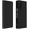 Miniatyrbillede 1 af 4: Folio-etui - AVIZAR - Sony Xperia 5 - Ægte Læder - Videostøtte - 3 Kortlommer Svart
