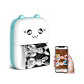 Miniatyrbillede 2 af 3: Bluetooth-Connected Thermal Printer 200dpi Cat Model Portable White / Blue