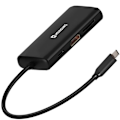 Pikkukuva 2 / 5: USB-C Hub Ethernet + HDMI + USB-C 100W + USB + Kortinlukija Swissten Musta