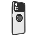 Miniatyrbillede 2 af 5: Xiaomi Poco M4 Pro Case Bi-materiale Metal Ring Video Support Sort