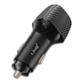 Miniatyrbillede 2 af 5: Lader til bil 48W USB-C + USB Hurtigoplader Carbon Design LinQ Sort Svart