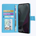 Miniatyrbillede 4 af 5: Motorola Moto G200 5G etui - AVIZAR - Flip Wallet Video Support - Blå Blå