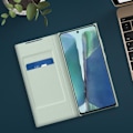 Miniatyrbild 4 av 4: Fodral - Samsung - Galaxy Note 20 - Led View Cover - Grön - Semihårt - Taktile Grön