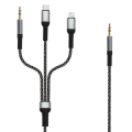 Miniatyrbild 1 av 5: LinQ USB-C Lightning till 3,5 mm jack 3,5 mm multi-tip ljudkabel 1,5 m