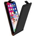 Miniatyrbild 1 av 4: Hus iPhone X / XS - AVIZAR - Vertikal Flipfodral - Magnetiskt skydd - Kortfack - Svart Svart
