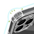 Pikkukuva 3 / 5: Kotelo iPhone 16 Prolle - AVIZAR - Joustava Iskunkestävä - Vahvistetut kulmat - Läpinäkyvä Transparent