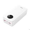 Miniatyrbild 1 av 3: Externt Batteri 30000mAh USB-C och 2xUSB LCD-skärm - Bwoo Vit Bwoo Vit Vit
