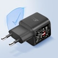 Miniatyrbild 4 av 5: USB C-laddare - Swissten - 20W - GaN - Snabbladdning - Power Delivery Svart