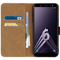 Miniatyrbild 4 av 4: Plånboksfodral - AVIZAR - Samsung Galaxy A6 - Äkta läder - Fullständigt skydd - Svart Svart