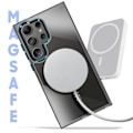 Miniatyrbild 3 av 6: Coque MagSafe för Samsung Galaxy S24 Ultra Bakstycke Glas Färg Svart Svart