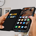 Miniatyrbillede 3 af 4: Étui folio AVIZAR til Xiaomi Redmi 10 - Sort - Videostøtte funktion - Fuld beskyttelse Svart