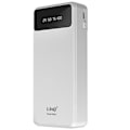 Pikkukuva 2 / 5: 25800 mAh:n vara-akku irrotettava 4 in 1 -kaapeli ja LinQ Compact USB -lähtö valkoinen Vit
