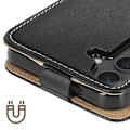 Miniatyrbillede 4 af 6: AVIZAR Vertical Flip Case til Samsung Galaxy S24 - Sort - Halvstiv skal - Kortopbevaring Svart