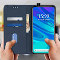 Pikkukuva 3 / 4: Huppu - AVIZAR - Huawei P Smart Z/Y9 Prime 2019 - Folio-suojus - Pehmeä kuori - Yönsininen Midnattsblå