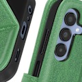 Pikkukuva 4 / 5: Suojakuori Samsung Galaxy A15:lle - AVIZAR - Chesterfield - Lompakko ja videoteline - Vihreä Grön