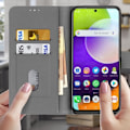 Miniatyrbild 3 av 4: Etui för Samsung Galaxy A52 - Chersterfield - Grå - Skydd - Kortfack - Videostöd Grå