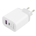 Miniatyrbillede 1 af 4: USB og USB-C lysnetoplader Quick Charge 3.0 Strømforsyning 18W LinQ Hvid Vit