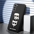 Pikkukuva 3 / 5: Kotelo Samsung S22 Plus -puhelimelle - KARL LAGERFELD - Saffiano-nahkaviimeistely - Karl Lagerfeld- ja Choupette-aiheet Svart