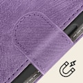 Pikkukuva 4 / 5: Kotelo Honor 200 Smart Brushed Effect -lompakolle ja purppurajalustalle Lila