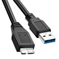 Miniatyrbillede 1 af 5: USB-kabel til Micro B 50 cm til hurtig og pålidelig overførsel af harddisk Akyga sort Svart