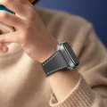 Miniatyrbillede 3 af 5: Armbånd til Apple Watch - AVIZAR - Syntetisk Læder Sort - 41mm/40mm/38mm - Justerbart - Behageligt Svart