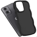 Miniatyrbillede 5 af 5: Coque til Motorola Moto G24, G04 og G04s Silikone Stødabsorberende Sort Svart