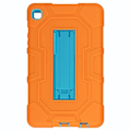 Pikkukuva 1 / 4: Iskunkestävä kotelo - AVIZAR - Galaxy Tab A7 Lite - Silikonigeeli - Jalustan tuki - Oranssi/sininen Orange / Blå