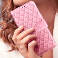 Pikkukuva 4 / 5: Redmi Note 14 4G Lompakko Kuori Ruudullinen Vaaleanpunainen Rosa