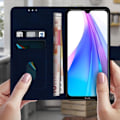 Miniatyrbillede 3 af 4: Etui - AVIZAR - Xiaomi Redmi Note 8T - Blød - Magnetisk - Mørkeblå Midnattsblå