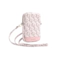 Miniatyrbild 3 av 5: Mobilväska - Guess - Zip GCube Bottom Stripe - Rosa - Ekologiskt läder - Justerbar rem Rosa