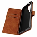 Miniatyrbillede 1 af 6: Etui til Samsung S24 Ultra Wallet Flip Video Support Camel kastanj