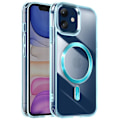 Miniatyrbillede 1 af 6: Coque MagSafe til iPhone 11 Bag Glas Farve Blå Blå