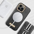 Pikkukuva 3 / 5: MagSafe-kuori iPhone 13 Pro Max metallilevy kohotetuilla reunoilla Guess musta Svart