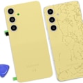 Pikkukuva 4 / 4: Vaihdatettava takalasi Samsung Galaxy S24 FE Keltainen Gul