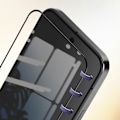 Pikkukuva 3 / 6: Karkaistu Lasi - MUVIT - Google Pixel 9 Pro XL - Kovuus 9H+ - Ultra-ohut - Täydellinen Suojaus Svart
