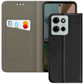 Miniatyrbillede 2 af 5: Motorola Moto G75 Etui Klap Portefeuille Magnetisk Støtte Sort Svart