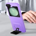 Miniatyrbillede 3 af 5: AVIZAR hårdt etui til Samsung Galaxy Z Flip 5 - Lilla - Foldbart og justerbart støtteben Lila