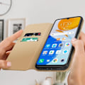 Pikkukuva 3 / 5: Honor X7 Case - AVIZAR - Lompakon kansi - Keltainen - Jalustatoiminto - Korttilokerot gyllene
