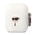Miniatyrbillede 1 af 3: Coque silicone til AirPods 1/2 Karl Head 3D Luxe antichoc Karl Lagerfeld sort Svart