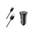 Miniatyrbillede 3 af 3: Lader Bil - Bigben - 12W - 2.4A - USB A/Lightning Kabel - Genanvendt plastik Svart