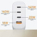 Miniatyrbild 3 av 6: Laddare Sektor GaN² 140W 3 USB C + USB - XTORM - Kompakt Format - Vit Vit