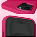 Miniatyrbillede 4 af 6: Coque til iPhone 15 Semi-rigid Indvendig Mikrofiber Hævede Kanter Moxie Fuchsia Rosa
