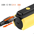 Miniatyrbillede 3 af 5: Ekstern batteri 8000 mAh lommelygte kabel 3 i 1 LinQ gul Gul