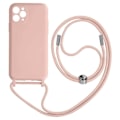 Pikkukuva 1 / 5: iPhone 11 Pro Max - AVIZAR - Puolijäykkä - Säädettävä nylonsanka 80cm - Vaaleanpunainen - Unisex Rosa