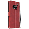 Pikkukuva 1 / 5: Case for Nothing Phone 2a Rannehihna Flip Stand Lompakko Punainen Röd