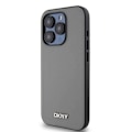 Miniatyrbild 2 av 6: Elegant iPhone 14 Pro MagSafe-fodral med DKNY Metallogotyp Grå Grå