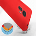 Pikkukuva 3 / 5: Kotelo Xiaomi 12 Lite Silicone Puolijäykkä Soft-touch Hieno punainen